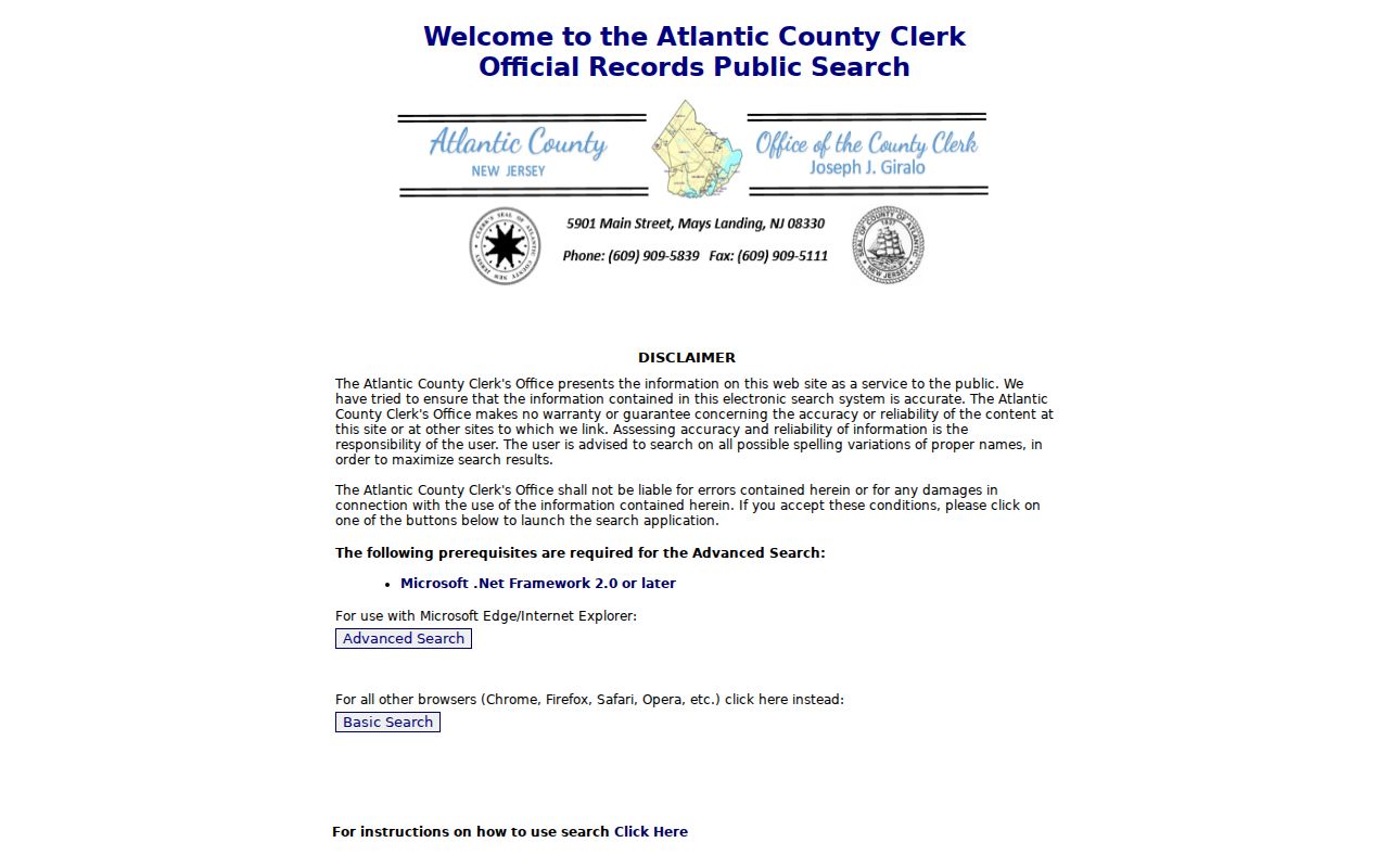 Atlantic previous residents research in the Atlantic County Clerk deed index
